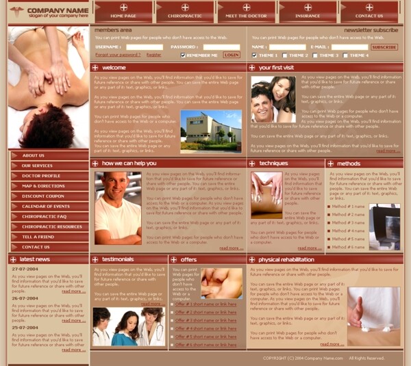 枣红美疗SPA中心网页模板