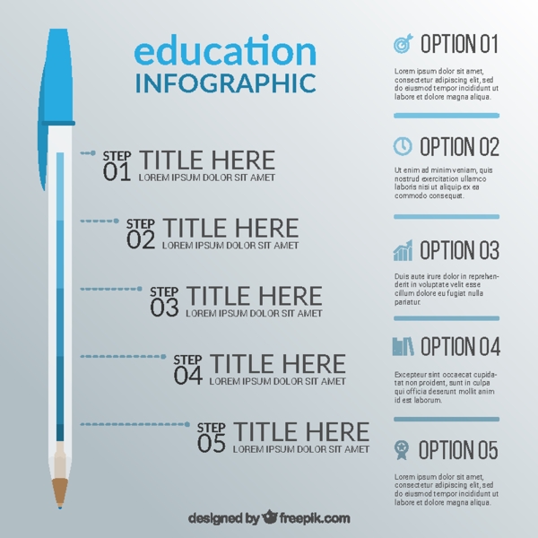 教育infography模板