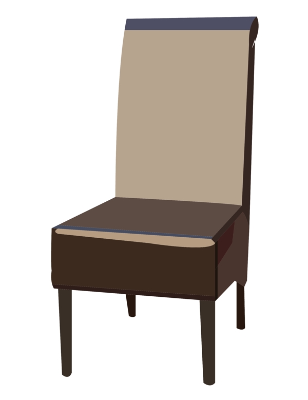 暗红色的椅子装饰插画