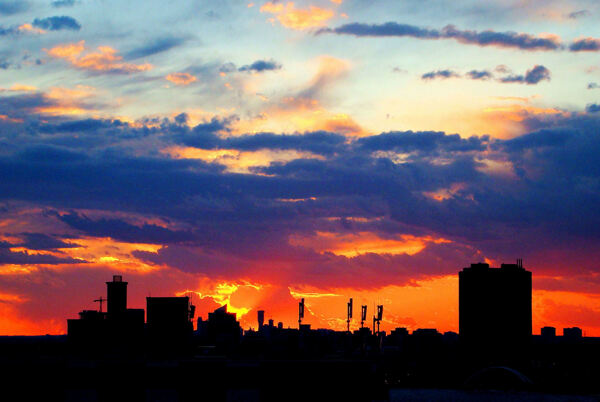 夕阳晚景图片