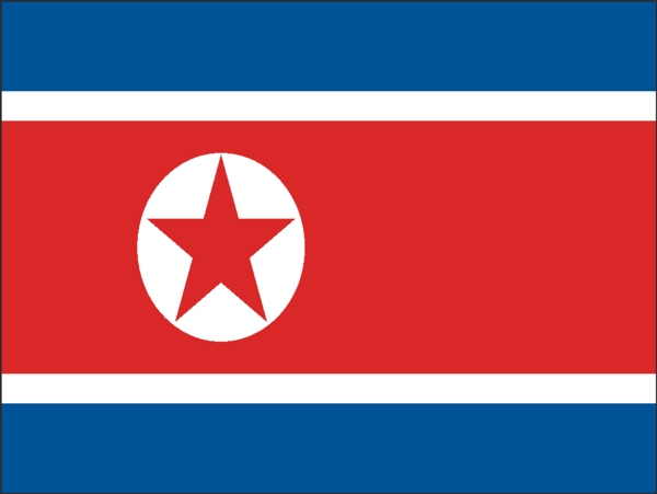 矢量朝鲜国旗
