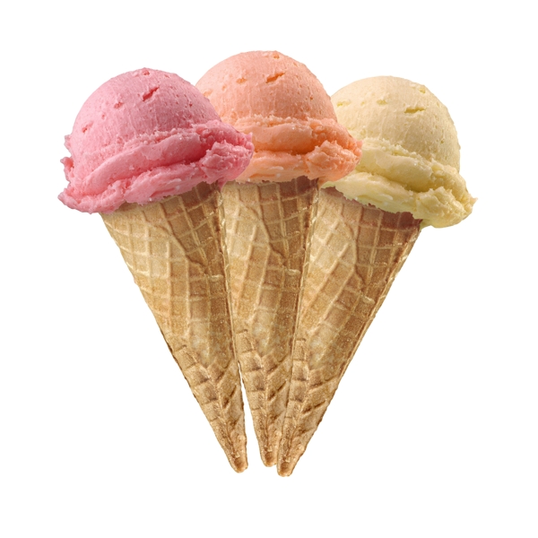 脆皮甜筒冰淇淋图片