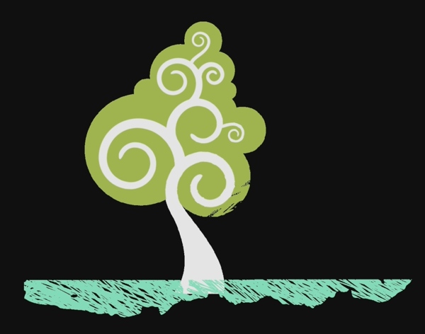 卡通绿色小树生长动态视频素材