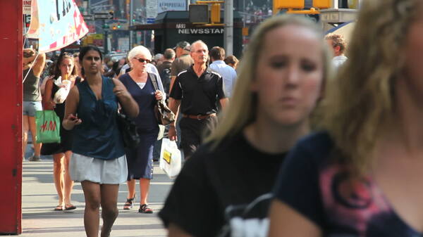 人们走在纽约股票2的录像视频免费下载