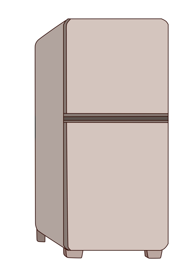 家具电器冰箱插画