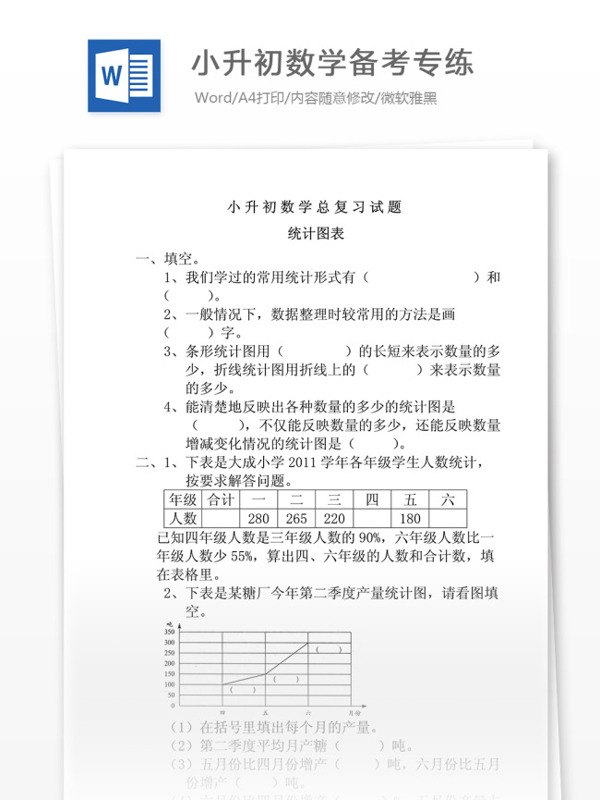2015小升初数学备考专练文档模板