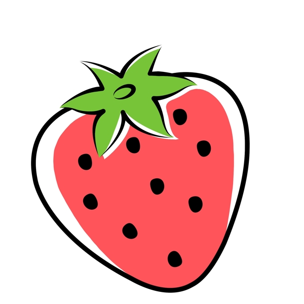可爱夏季水果草莓