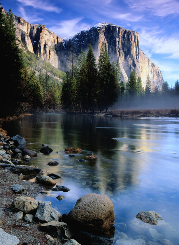 山水风景油画图片