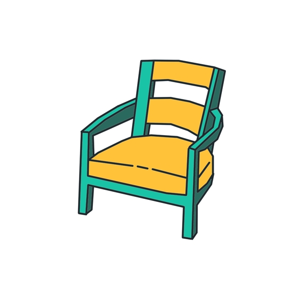 立体椅子装饰插画