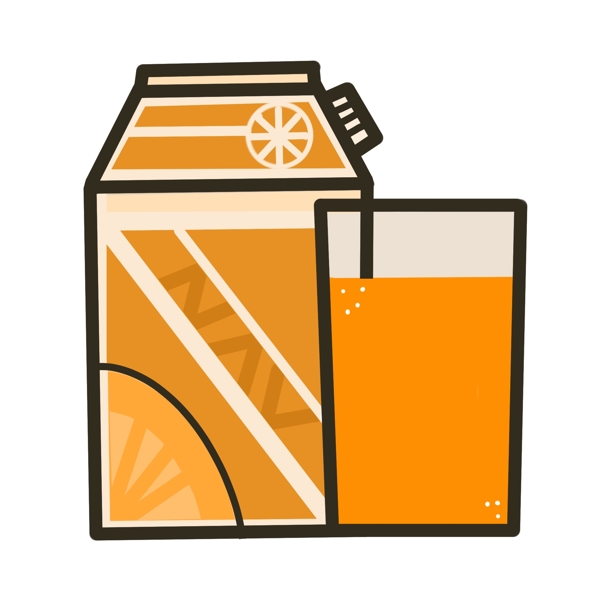 盒装香甜橘子汁