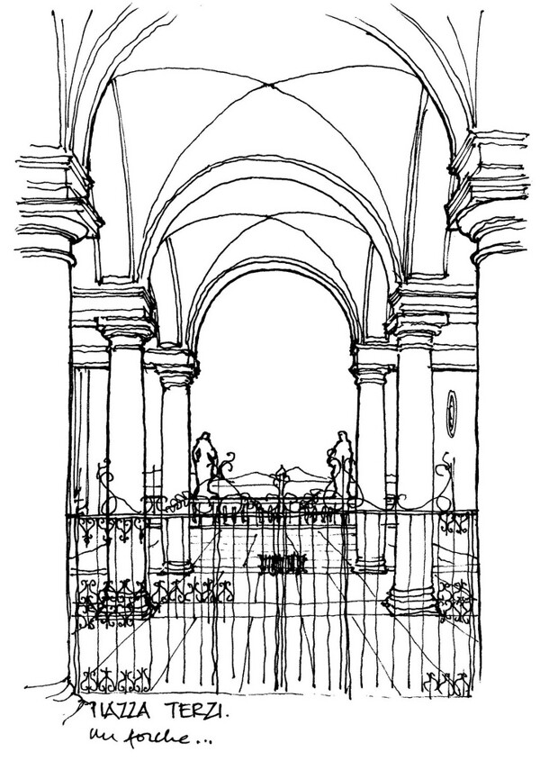 欧式拱形建筑效果图