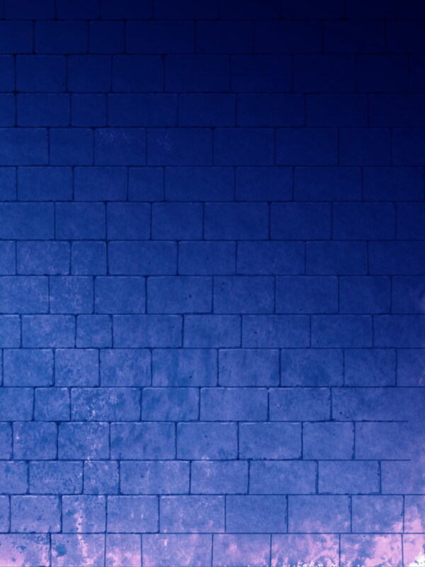 蓝色石砖石墙