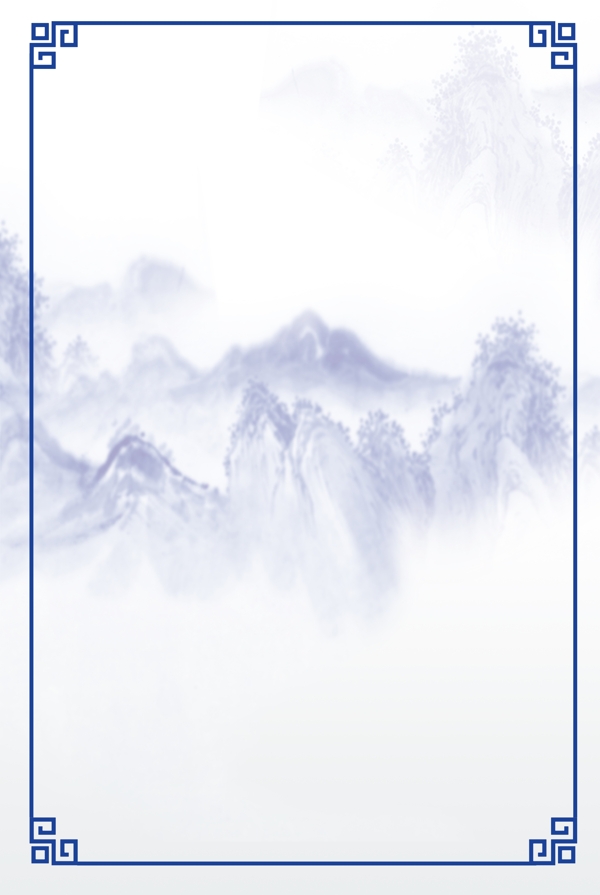 中国风山水背景设计