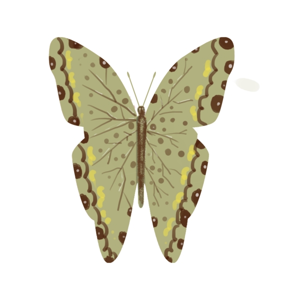 手绘矢量昆虫类蝴蝶透明底可商用素材