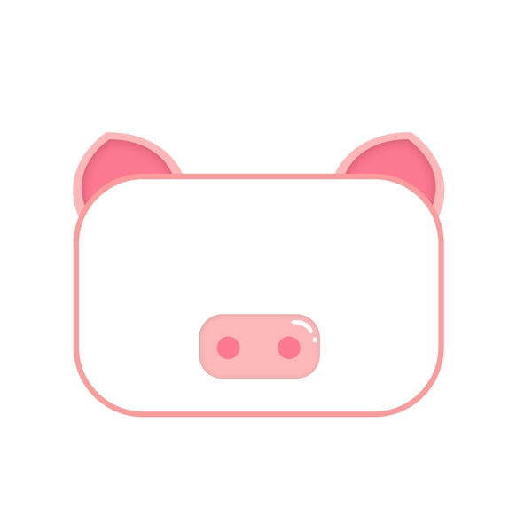 可爱动物猪猪对话框文本框