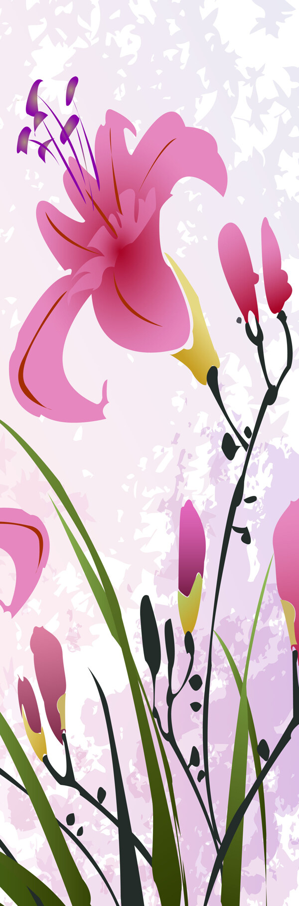 粉色花朵装饰画