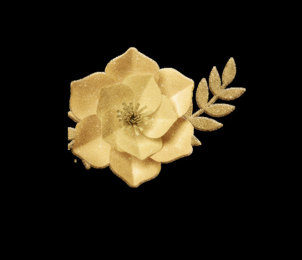 金色花朵装饰素材