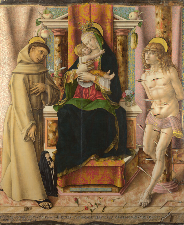 卡洛圣母圣婴圣徒弗朗西斯和塞巴斯蒂安图片