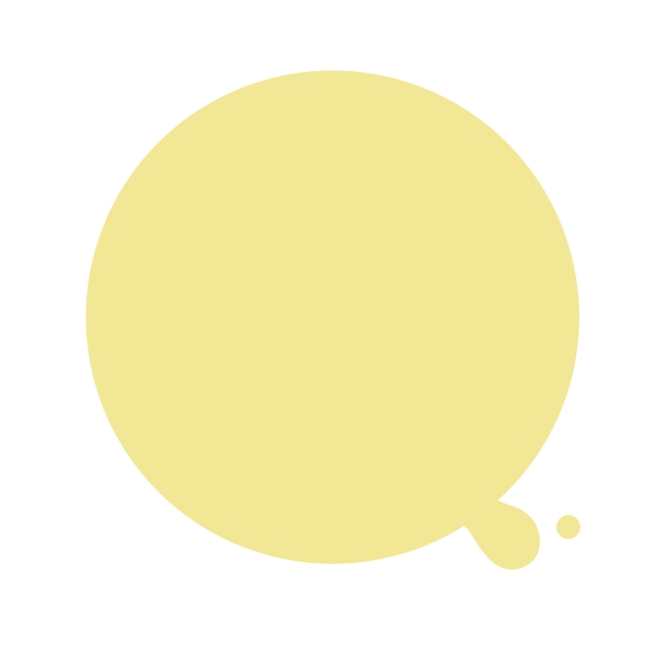 黄色几何圆圈卡通png素材