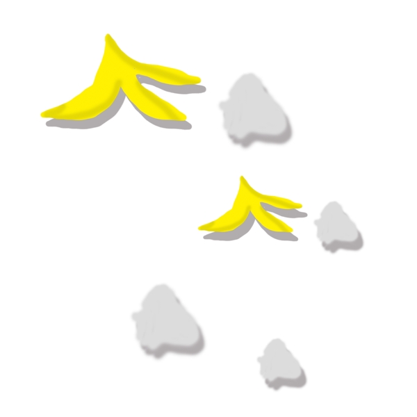 可爱风香蕉皮免抠元素