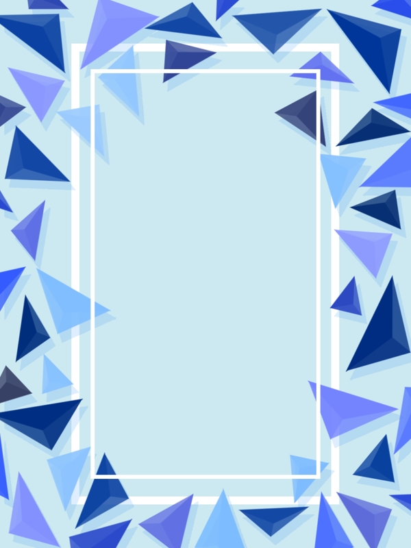 立体三角不规则几何边框背景