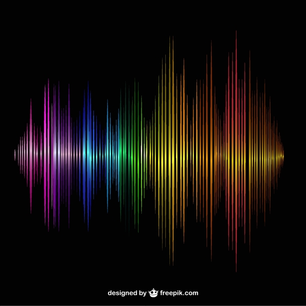 动感音频背景彩色声波背景图片