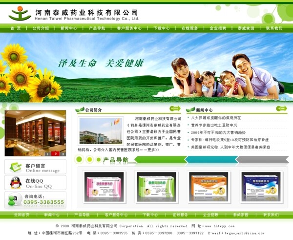 河南泰威药业医药类网站图片