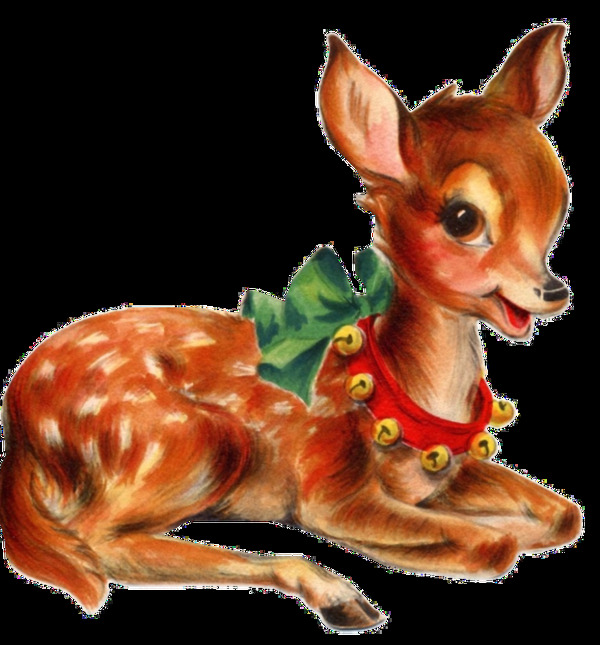 圣诞可爱小鹿免抠png透明素材