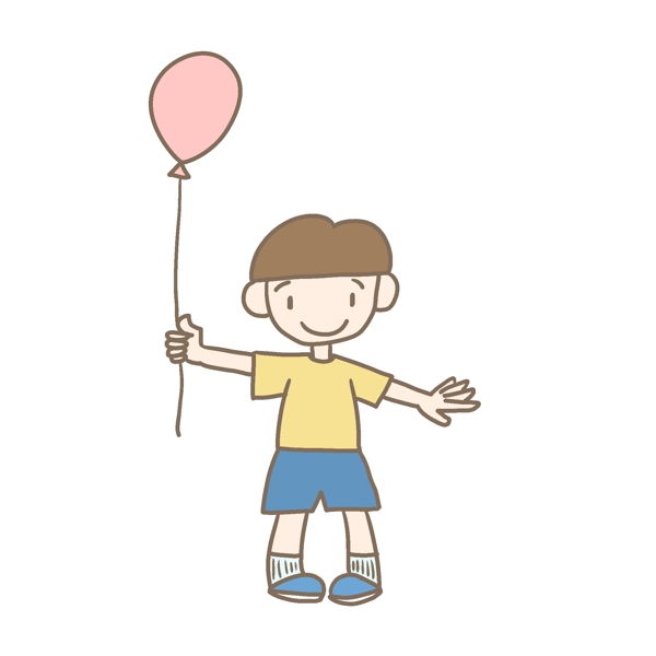 儿童节拿气球的小孩PNG