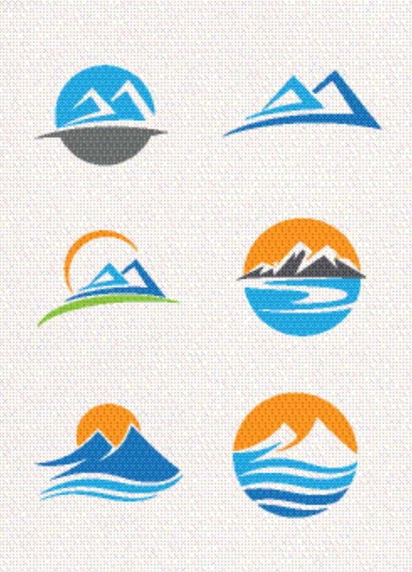 山脉山川设计logo