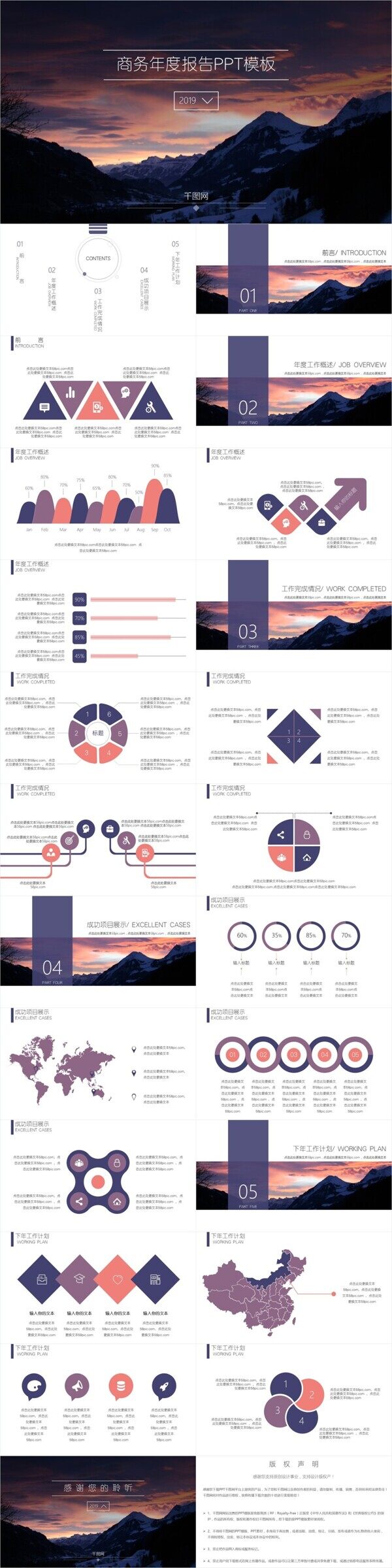 商务年度报告PPT模板