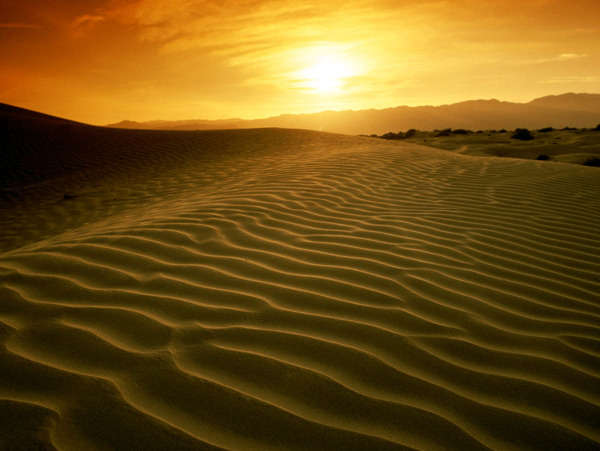 沙漠夕阳图片