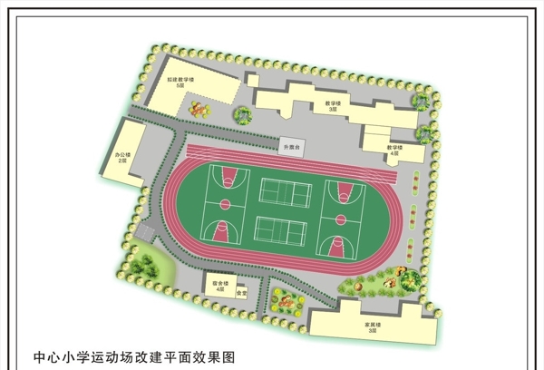 小学绿化平面示意图图片