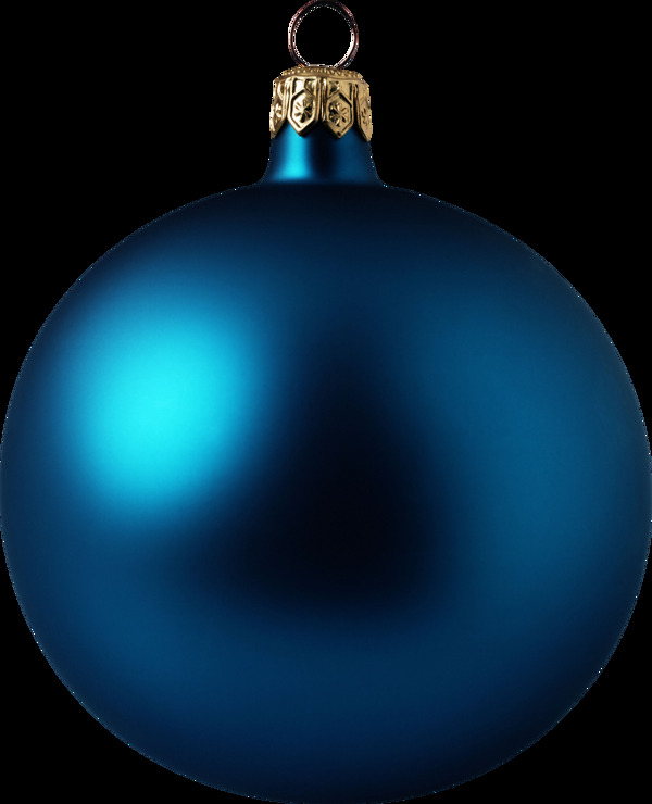 圣诞节蓝色PNG装饰球
