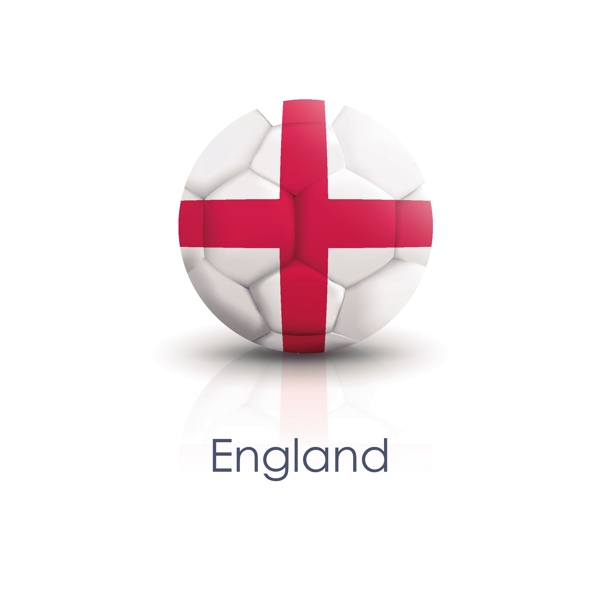 英格兰国旗足球贴图矢量素材