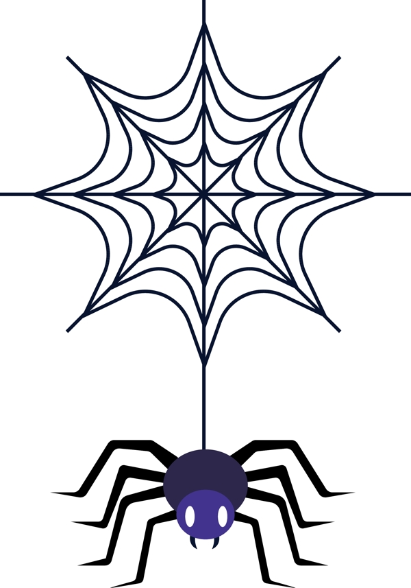 矢量蜘蛛网和毒蜘蛛可商用元素