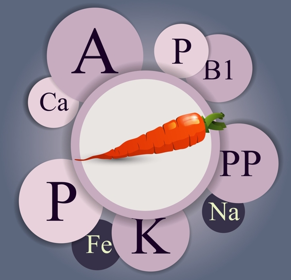 蔬菜维生元素信息图表