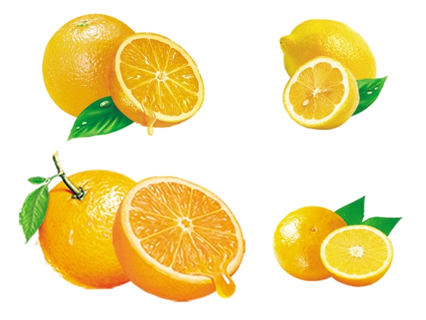 橙子柠檬PSD分层素材下载