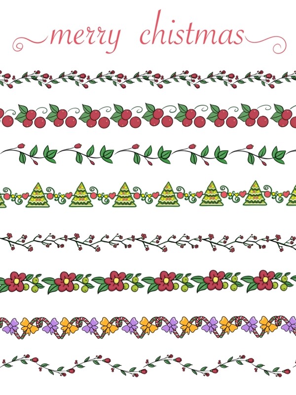 圣诞节圣诞边框卡通可爱元素