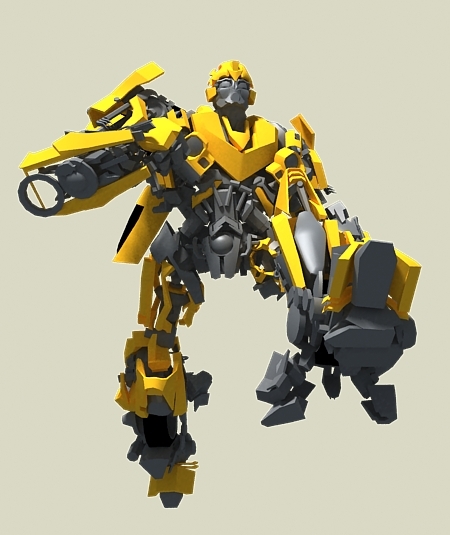 比较精细的变形金刚大黄蜂3D模型Bumblbee