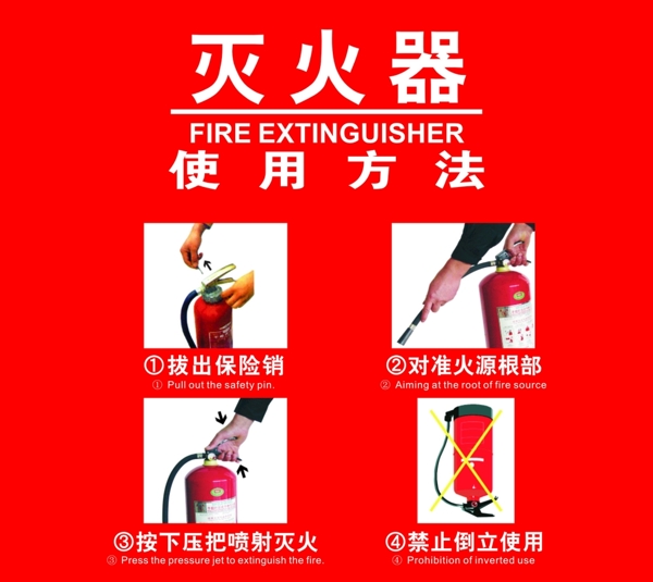 灭火器使用方法消防