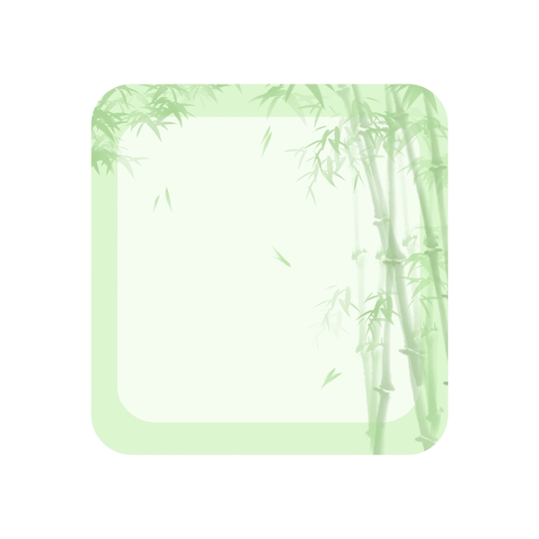 绿色竹子PNG边框