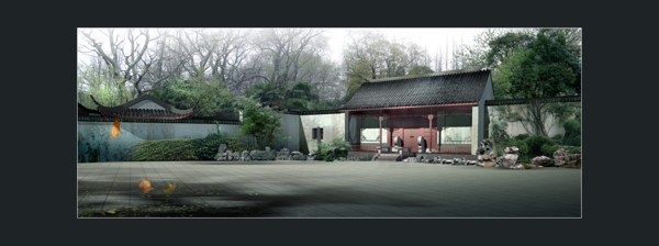 中国古代传统建筑效果图图片