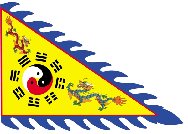 道教三鱼旗图片