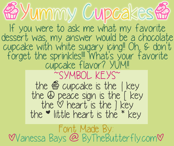 yummycupcakes字体