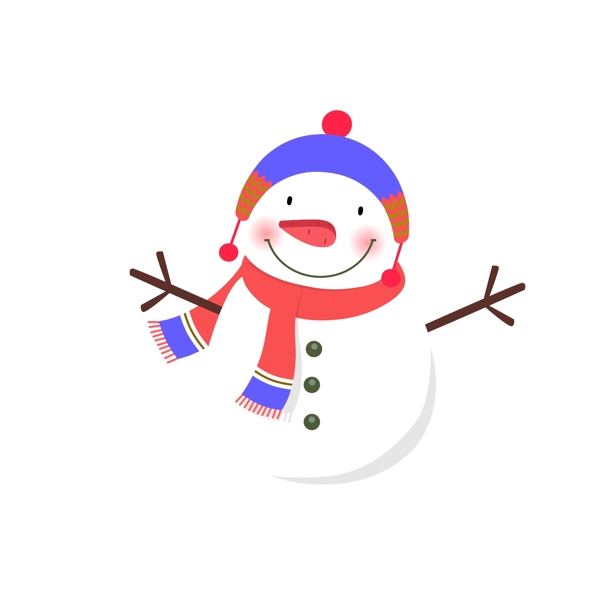 圣诞节卡通可爱的雪人