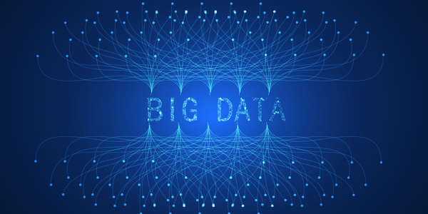 大数据信息技术蓝色背景无分层