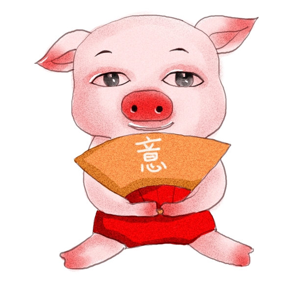 2019生肖猪猪年如意意原创商用元素