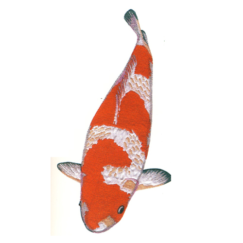 绣花动物鱼花纹色彩免费素材
