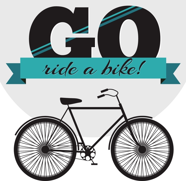 自行车插画背景图片